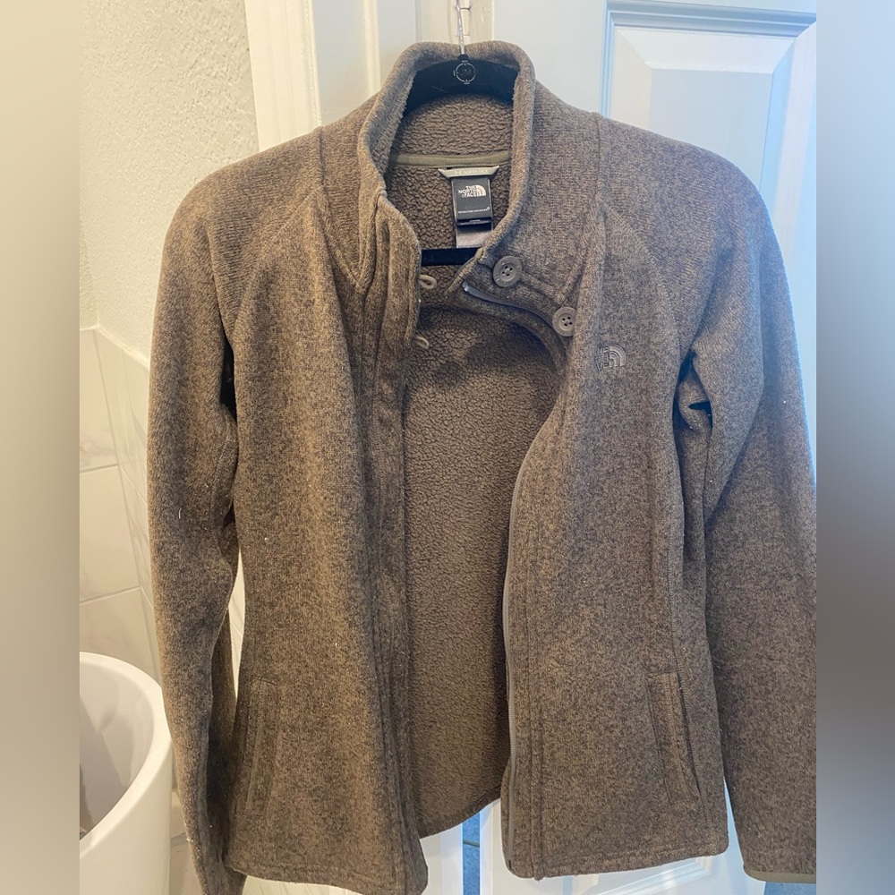 North face jacket. Brown. Lightly worn! Large.